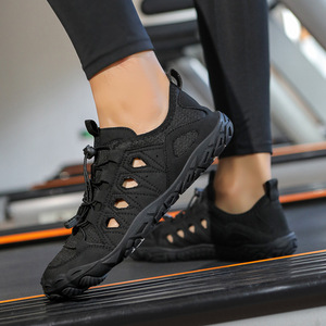 Chaussures de marche ventilées à séchage rapide, sandales ajourées à lacets réglables, résistantes aux chocs, chaussures décontractées à la mode, parfaites pour le bord du lac et - Product Image 2