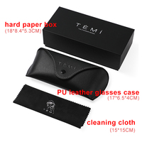 Étui à lunettes portable en cuir noir pas cher, durable, souple, étui mince pour lunettes de soleil, étui horizontal pour lunettes