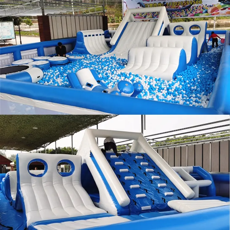 इनडोर के लिए विशाल इन्फ्लेटेबल वॉटर पार्क पूल स्लाइड मनोरंजन पार्क