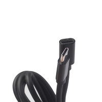 Hochwertiges USB-C Ladekabel 20V 3A TYP C Stecker auf Buchse Kabel Schwarz 1m Typ-C Schnelllade-Verlängerungskabel mit OTG-Unterstützung