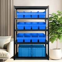 Organisateur de stockage en entrepôt industriel boulons de fixation stockage d'outils étagère en plastique bac empilable pièces de stockage boîte poubelle