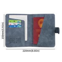 Porta Pasaportes Magnético de Cuero PU DEM ODM con Ranuras para Tarjetas y Ranuras para Tarjetas SIM, Funda Multifuncional para Pasaportes, Regalo para Viajes de Negocios