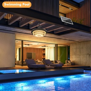 <span class=keywords><strong>Lampadario</strong></span> <span class=keywords><strong>solare</strong></span> impermeabile esterno luce pendente a LED giardino Gazebo cortile decorazione <span class=keywords><strong>solare</strong></span> lampada di cristallo - Product Image 3