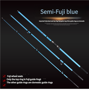 4.2m 4.5m Fuji Guide Anneau Roue Siège En Fiber De Carbone Fluorescent Rod Tip Trois Sections Big Game Fish Saltwater Casting Surf Rod - Product Image 5
