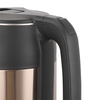 Bouilloire électrique portable sans fil en acier inoxydable 1,5 L 1500 W avec contrôle de la température, arrêt automatique et rotation à 360° pour la maison