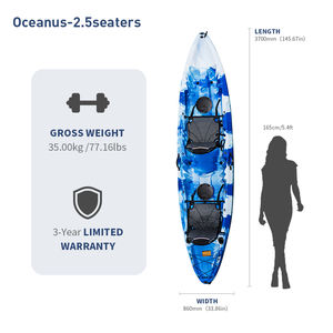 KUER Fabricants de gros LLDPE Oceanus II <span class=keywords><strong>Kayak</strong></span> assis sur le dessus en plastique pour 2 personnes pour la pêche - Product Image 5