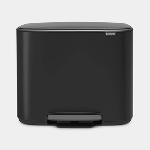 Cestino per Rifiuti Babanie 23 L con Pedale Nero Opaco - Product Image 1