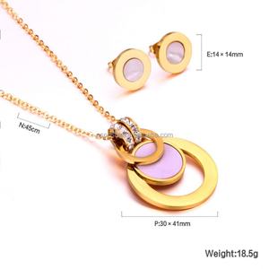 Nouvel ensemble de bijoux africains au design moderne, collier avec pendentif en or, acier inoxydable 316L, ensembles de bijoux pour femmes - Product Image 3