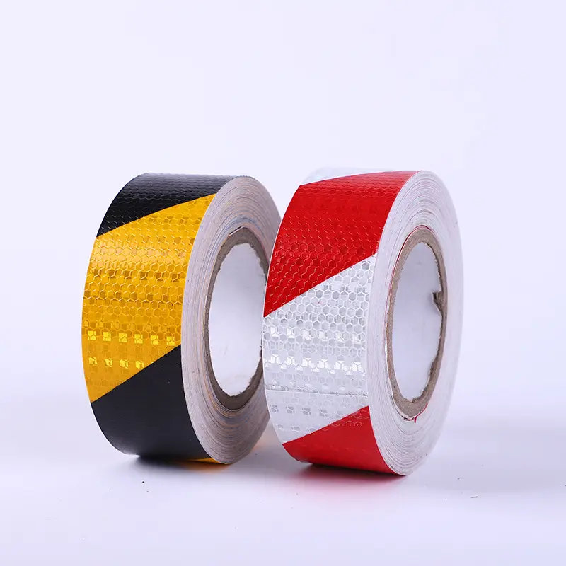 China Top Sale High Intensity Stick Self-adhesion Waterproof Conspiciuty Black And White Reflective Tape For Barrier