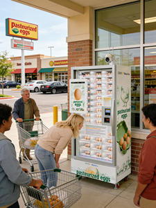 Distributeur automatique de réfrigération pour œufs Vendlife, casier de refroidissement pour la vente de nourriture froide, de fleurs, de fruits frais - Product Image 1