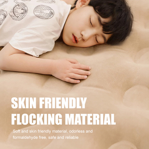 <span class=keywords><strong>Matelas</strong></span> Gonflable de Camping une Place en PVC Surface Effet Daim avec Pompe à Pied Hauteur 22 cm - Product Image 5