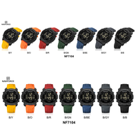 Reloj Digital NAVIFORCE 7104 para Hombre, Cronógrafo Deportivo, Reloj de Pulsera Masculino, Cronómetro, Resistente al Agua, Original, con Fecha, Semana y Alarma