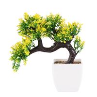 Arbre Bonsaï Artificiel en Plastique, Vente en Gros, Écologique, Toucher Réel, 3 Couleurs, 24x25cm, Durée de Vie de 3 Ans, Extérieur/Intérieur, Décoration Maison