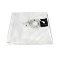 Draps de mise à la terre conducteurs en fibre d'argent à 10 %, en coton respirant, fabricant OEM