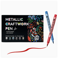 Ensemble de marqueurs artistiques pigmentés, pointe fine double face, stylo artisanal non effaçable, marqueur à tête pinceau, stylo signature, peinture couleur, album DIY