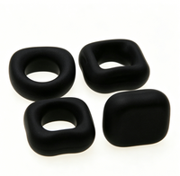 Embouts d'écouteurs en silicone personnalisés, joints en silicone pour casques, coussinets anti-bruit en silicone, anneaux d'oreille carrés en silicone