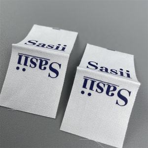 Etichette Tessute Dirette dalla Fabbrica per Abbigliamento in Cotone Gros Grain con Trama Dorata - Product Image 2