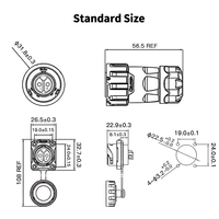 Connecteur circulaire d'alimentation étanche IP68 CNLINKO YM20 2-14 broches, prise aviation en plastique M20, connecteur électrique industriel