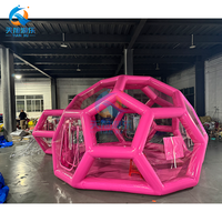 Casa de Brinco Inflable Transparente de 13 pies para Niños, Carpa de Juegos al Aire Libre con Domos, Carpa Inflable con Forma de Globo