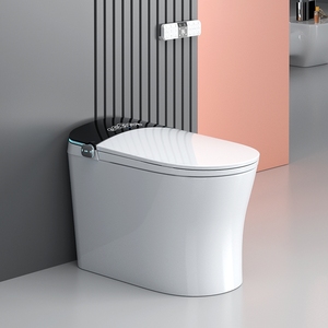 High-End Intelligent Elongated Flush Toilet Seat with Remote Control Includes Seat Heating S-Trap Drainage Pattern - Product Image 2