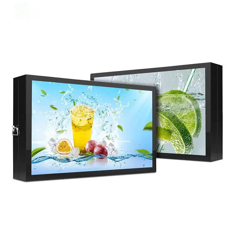 Ip65 Wasserdichter Außen werbe bildschirm TV hohe Helligkeit 3000 nits Video-Display Wand halterung LCD-Panel Zeichen Plakat wand