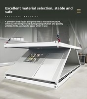 Maison conteneur pliable de luxe en acier de 20 pieds, villa modulaire préfabriquée, maison moderne du milieu du siècle, bar extérieur, salle à manger, installation facile