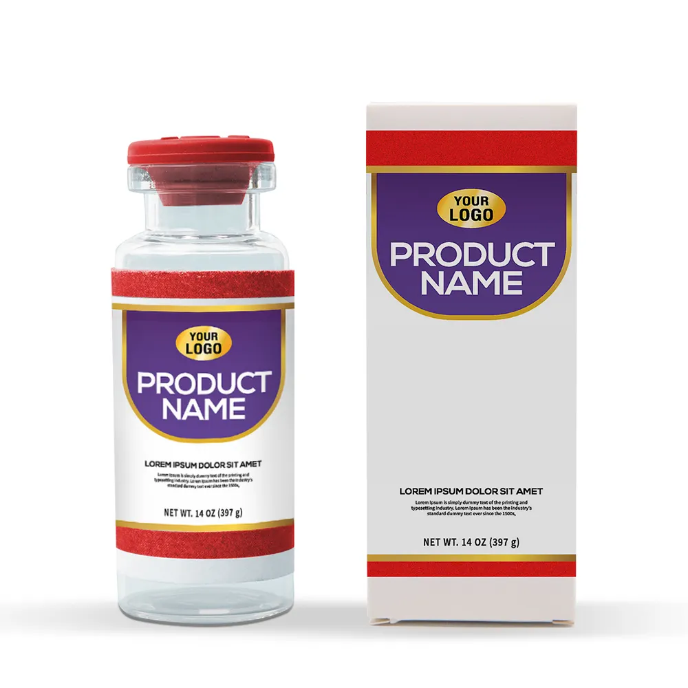 Custom Printed Waterproof Medicine Pharmaceutical Packaging 10ml Steroid Vial Labels And Boxes