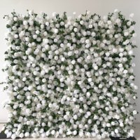 Handgemaakte realistische zijden roos kunstbloemen wandpaneel geparfumeerde bloemenachtergrond voor bruiloft hotel podium feest evenement decoratie