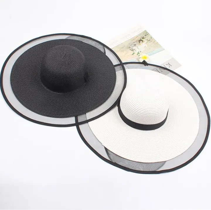 manufacture promotional men cap large brim sun hat original school paper straw cap custom premium wide brim hat with logo cap