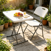 Table pliante d'extérieur de petite taille en HDPE de haute qualité