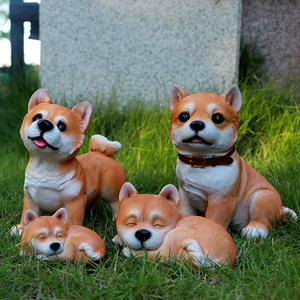 2022 venta al por mayor animal jardín decorativo resina perro escultura diseño personalizado poliresina <span class=keywords><strong>Shiba</strong></span> <span class=keywords><strong>Inu</strong></span> perro <span class=keywords><strong>estatua</strong></span> - Product Image 3