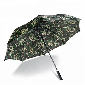 Hot sale High quality fiberglass green print windproof golf big size umbrella