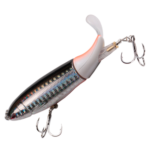 เหยื่อปลอมแบบลอยน้ำ <span class=keywords><strong>Whopper</strong></span> 13 กรัม 100 มม. เหยื่อปลอมแบบ Popper พร้อมหางใบพัด เหยื่อแข็งสำหรับตกปลา - Product Image 3
