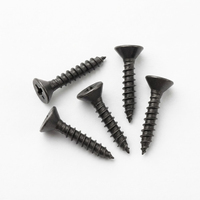 Sekrup Mini CSK Baja Karbon Hitam Kepala Datar Berlubang Silang Self-tapping M2.6 M3 M4 M5