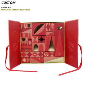<span class=keywords><strong>Calendrier</strong></span> de l'Avent de Noël de luxe personnalisé, boîtes en papier rigides haut de gamme, 12 ou 24 jours, avec tiroirs pour cosmétiques, cadeaux de Noël - Product Image 2