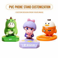 Soporte de Teléfono con Figura de Dibujos Animados en PVC, Diseño 3D Personalizado, para Regalo, Evento Promocional, Mascota de Marca, Soporte de Teléfono de PVC Personalizado