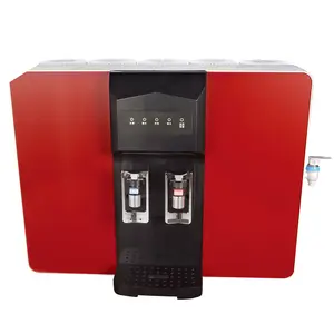Otomatis flush ro murni terbalik penyaring air osmosis panas dan murni kotak air minum counter top mesin penyaring air