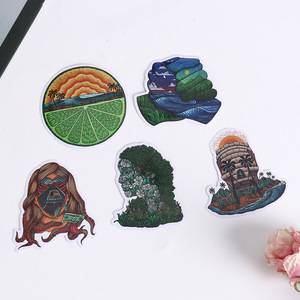 Customized Die Cut Shape Waterproof Gloss Finished Mini Order Laptop Stickers Vinyl Stickers for Promotional