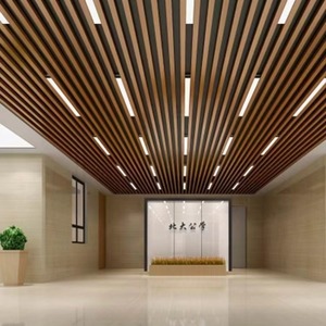 Plaques de plafond suspendu en aluminium, panneaux de plafond métalliques en forme de U, installation facile - Product Image 1