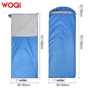 Saco de dormir rectangular Woqi, azul cielo, de nailon, ligero, transpirable, para acampar, hacer senderismo, viajes al aire libre, uso adulto. - Product Image 4