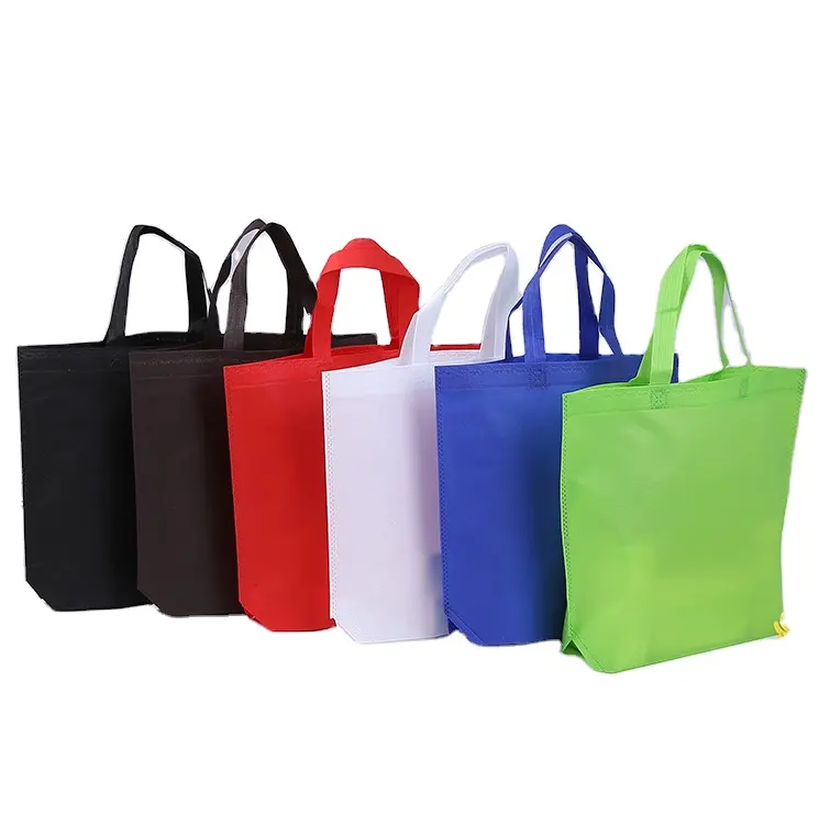 Grosir tas Tote non-tenun dapat didaur ulang tas belanja bertekanan panas dengan lapisan Logo untuk iklan hadiah