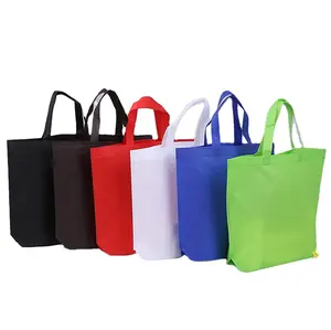 Groothandel Recyclebare Niet-Geweven Draagtassen Warmgeperste Boodschappentassen Met Logo-Coating Voor Cadeauadvertenties