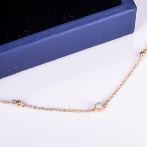 สร้อยคอไข่มุกทองคำ 18k สีเหลือง จาก Messi Jewelry ของขวัญสุดหรูสำหรับผู้หญิง คุณแม่ หรือแฟนสาว - Product Image 3