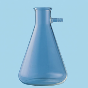 Frasco de Filtración de Vidrio Borosilicato de 1000 mL, Frasco Cónico de Laboratorio de Boca Estrecha con Tubuladura Lateral - Product Image 1