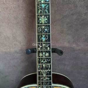 Custom 5A Full Cedar <strong>Wood</strong> OOO45 Mold Abalone <strong>Inlaid</strong> with Black Fingerboard and SOLID ROSEWOOD BACK SIDE Acoustic Guitar - Product Image 2