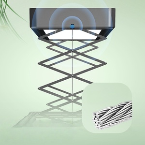 Smart Electric Clothes Drying Rack With LED <b>Light</b> Foldable Metal Design For Home Balcony Use - Product Image 6