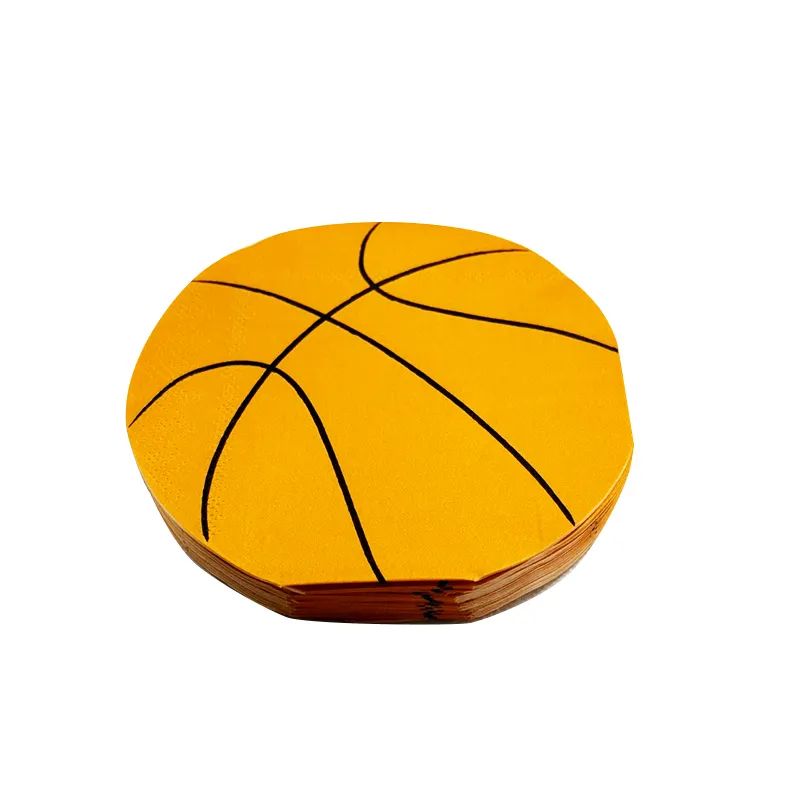 Yeniden basketbol peçeteler spor parti dekorasyon oyunu temalı parti malzemeleri basketbol parti malzemeleri için tek kullanımlık iyilik