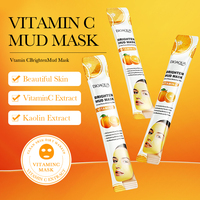 Masque à l'argile au concombre et à la vitamine C BIOAQUA, masque nettoyant pour le visage, hydratant, éclaircit le teint et lisse la peau