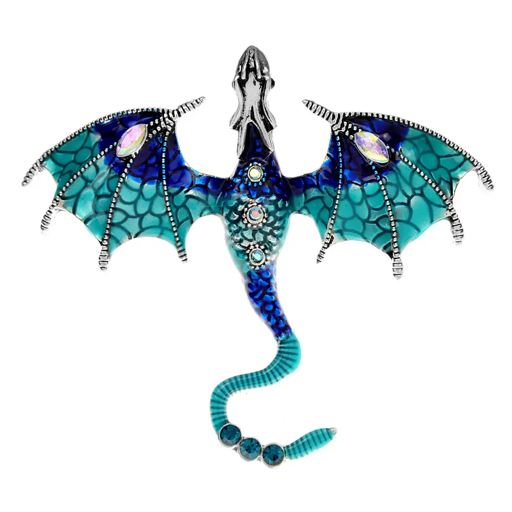 Enamel Fly Dragon Brooch Beautiful Legand Animal Pin 3 Colors Available Winter Jewelry High Quality brooch