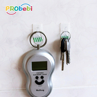 Probebi HS01 usage quotidien forme ronde mur adhésif crochet cintre crochet porte-manteau en plastique pour usage quotidien